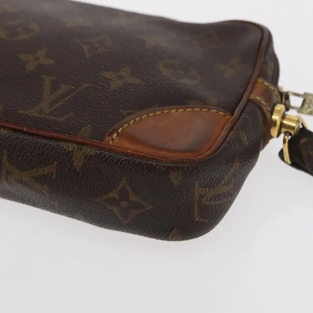 Louis Vuitton Monogram Marly Dragonne PM Clutch Bag Brown